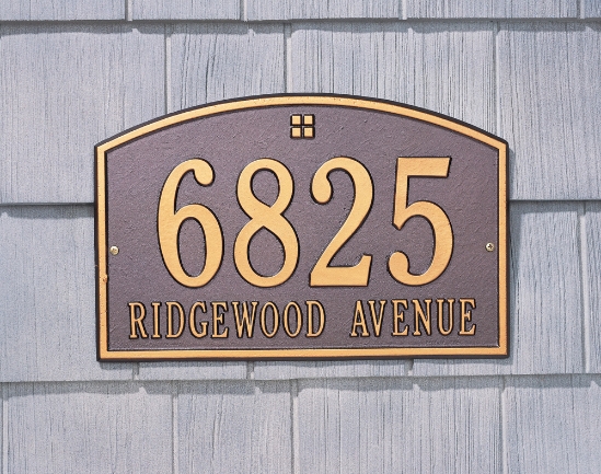 Cape Charles Standard Wall Address Plaque - Two Line - 1176