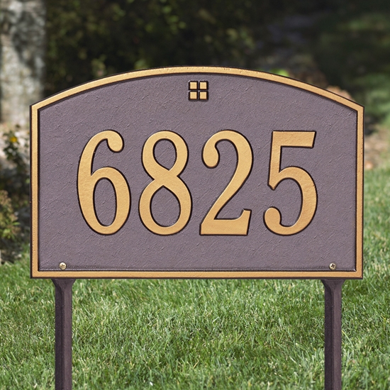 Cape Charles Standard Lawn Address Plaque - One Line - 1177