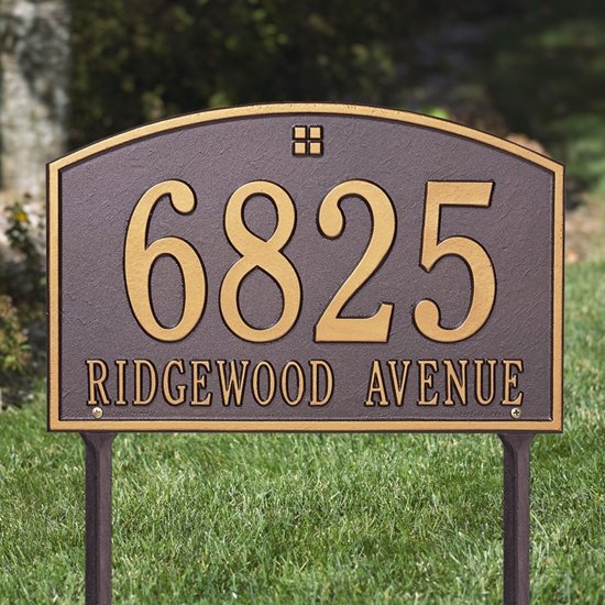 Cape Charles Standard Lawn Address Plaque - Two Line - 1178