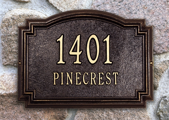 Williamsburg Standard Wall Address Plaque - Two Line - 1291