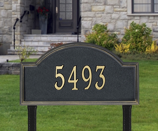 Providence Arch Estate Lawn Address Plaque - One Line - 1310