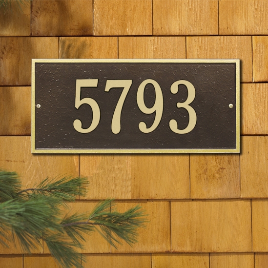 Hartford Standard Wall Address Plaque - One Line - 1322