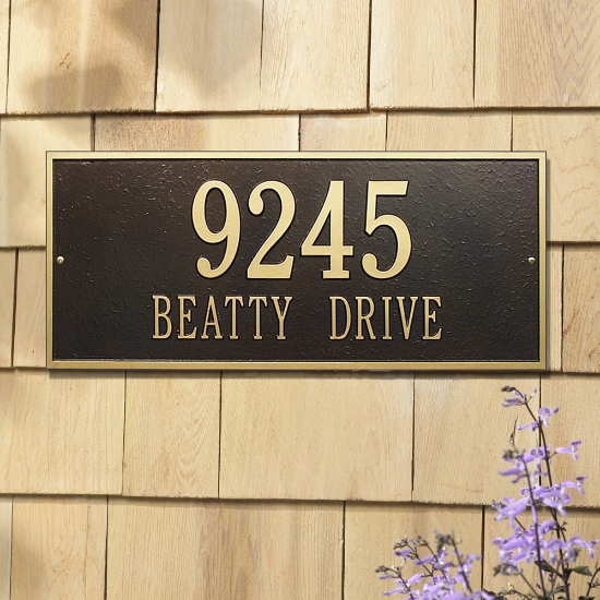 Hartford Estate Wall Address Plaque - Two Line - 1325