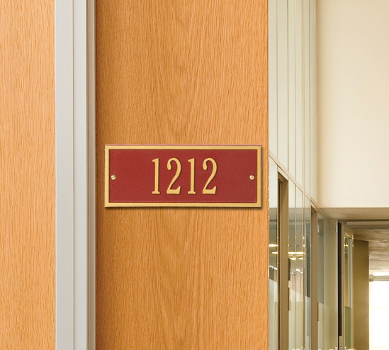 Hartford Petite Wall Address Plaque - One Line - 1329