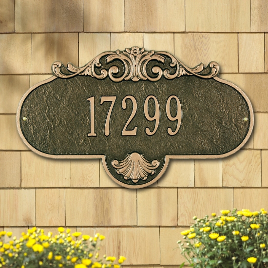 Rochelle Grande Wall Address Plaque - One Line - 2017
