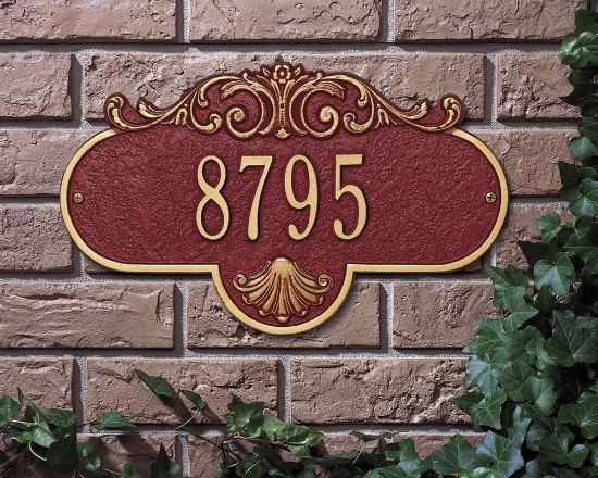 Rochelle Standard Wall Address Plaque - One Line - 2019