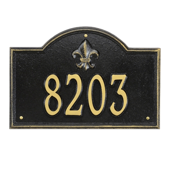Bayou Vista Standard Wall Address Plaque - One Line - 2858