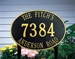 Hawthorne Oval Estate Lawn Address Plaque - Three Line - 2921