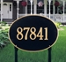 Hawthorne Oval Estate Lawn Address Plaque - One Line - 2928