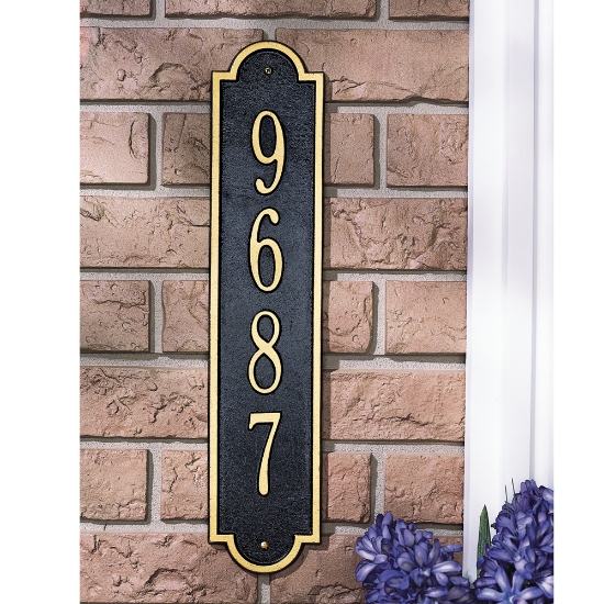 Richmond Vertical Standard Wall Address Plaque - One Line - 3007
