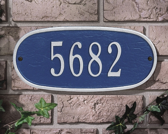 Oval Plaque - Std Wall - One Line - 4004