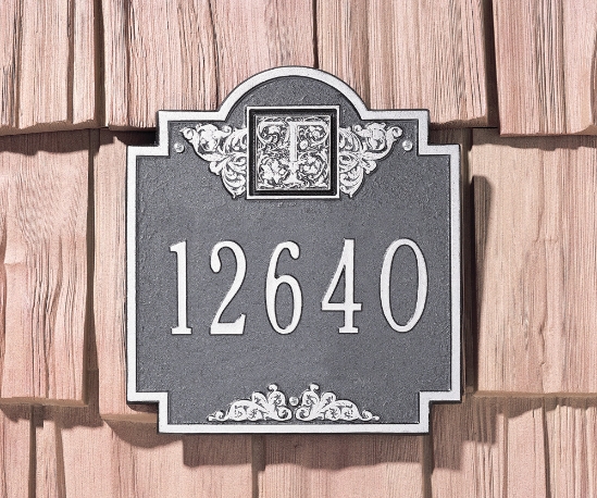 Monogram Standard Wall Address Plaque - One Line - 5005