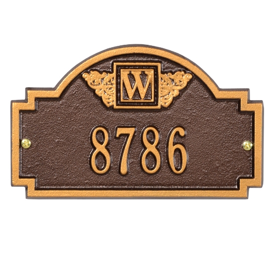Monogram Petite Wall Address Plaque - One Line - 5007