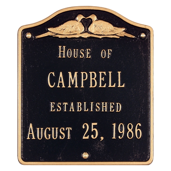 Wedding Plaque Standard Wall Address Plaque - Two Line - 5009