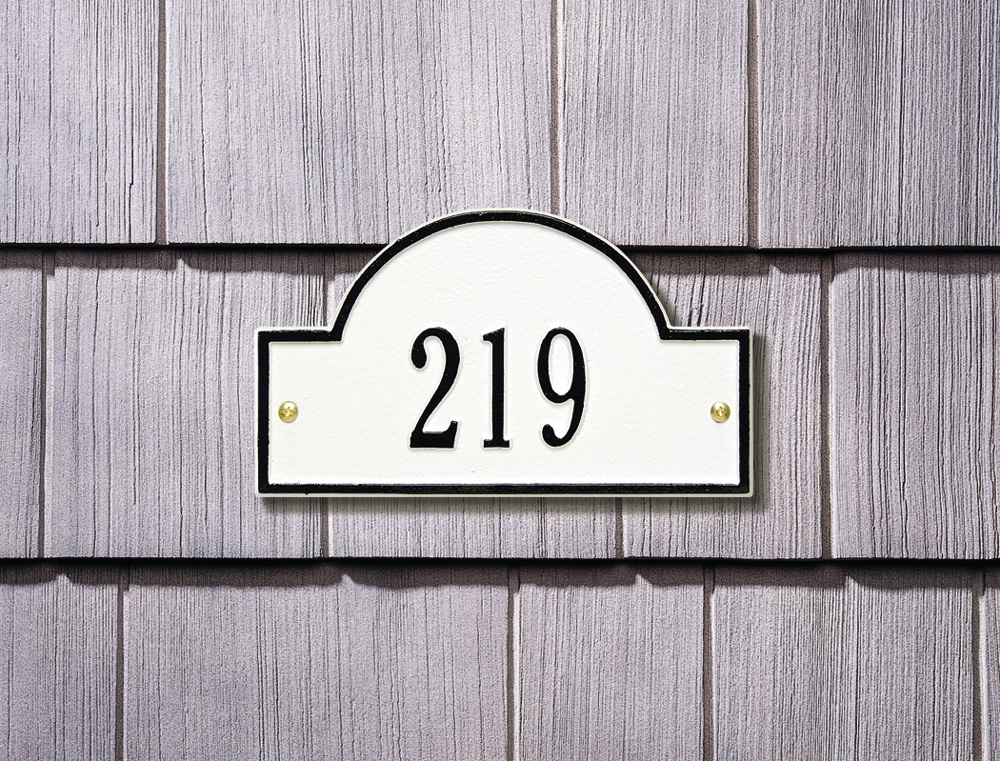 Whitehall Products Arch Marker Estate Wall Address Plaque - Thumbnail 4