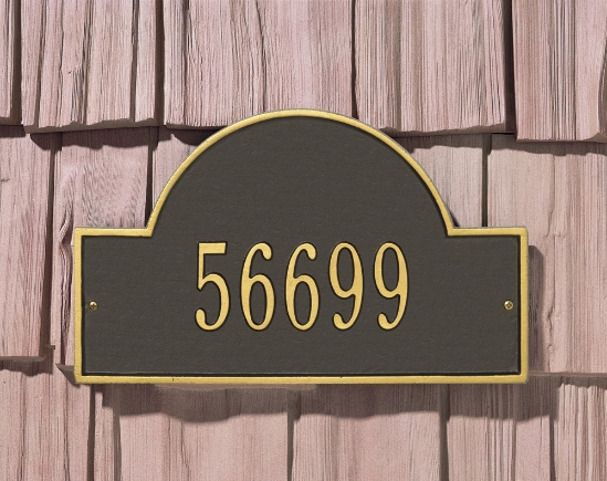 Arch Marker Standard Wall Address Plaque - One Line - 1003