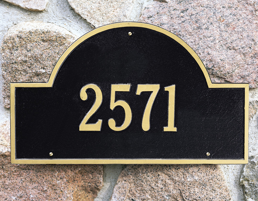 Whitehall Products Arch Marker Estate Wall Address Plaque - Thumbnail 5