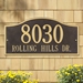 Rolling Hills Plaques Grand Wall Address Plaque - Two Line - 1117