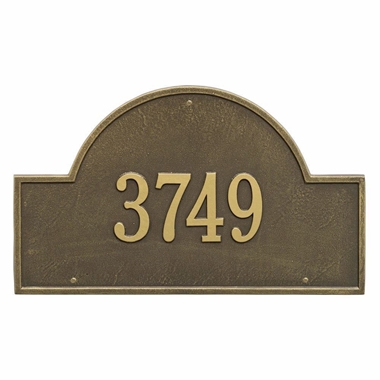 Arch Marker Estate Wall Address Plaque - One Line