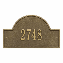 Arch Marker Standard Wall Address Plaque - One Line 