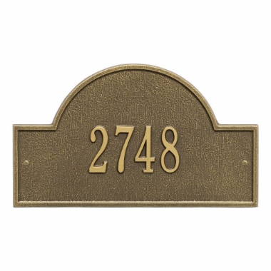 Arch Marker Standard Wall Address Plaque - One Line 