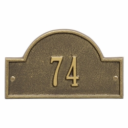 Whitehall Arch Marker Petite Wall Address Plaque - One Line
