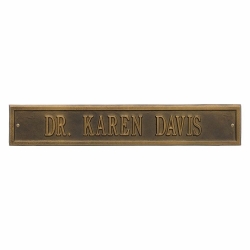 Whitehall Arch Extension Estate Wall Address Plaque - One Line