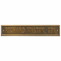 Whitehall Arch Extension Standard Wall Address Plaque - One Line