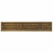 Arch Extension Standard Wall Address Plaque - One Line