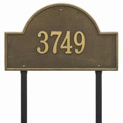 Whitehall Arch Marker Estate Lawn Address Plaque - One Line