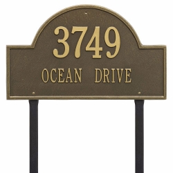 Whitehall Arch Marker Estate Lawn Address Plaque - Two Line