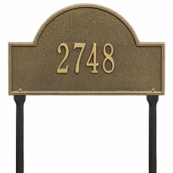 Whitehall Arch Marker Standard Lawn Address Plaque - One Line