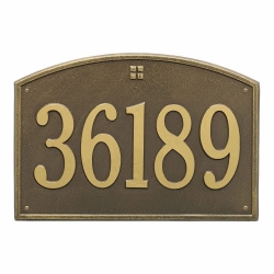 Whitehall Cape Charles Estate Wall Address Plaque - One Line
