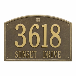 Whitehall Cape Charles Estate Wall Address Plaque - Two Line