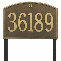 Whitehall Cape Charles Estate Lawn Address Plaque - One Line