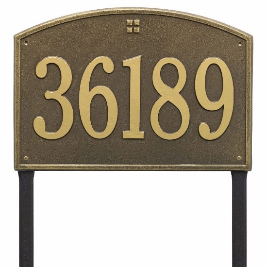 Whitehall Cape Charles Estate Lawn Address Plaque - One Line
