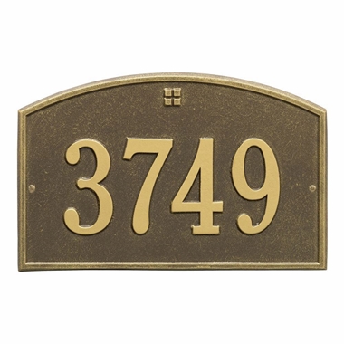 Whitehall Cape Charles Standard Wall Address Plaque - One Line