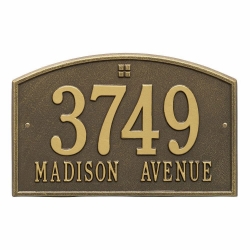 Whitehall Cape Charles Standard Wall Address Plaque - Two Line