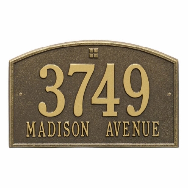Whitehall Cape Charles Standard Wall Address Plaque - Two Line