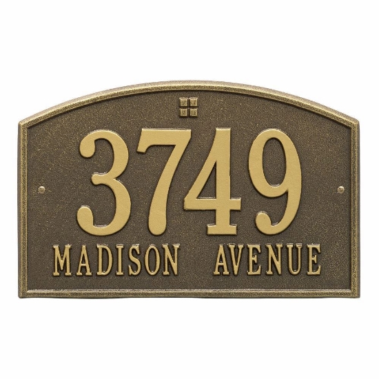 Whitehall Cape Charles Standard Wall Address Plaque - Two Line