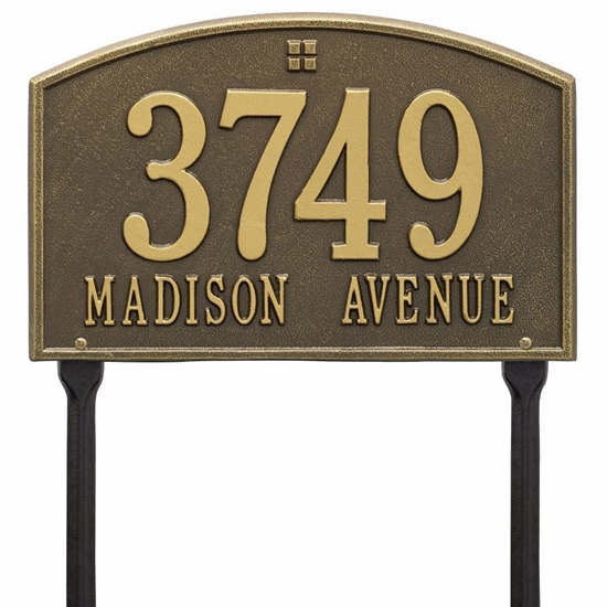 Whitehall Cape Charles Standard Lawn Address Plaque - Two Line
