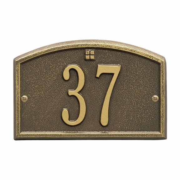 Whitehall Cape Charles Petite Wall Address Plaque - One Line