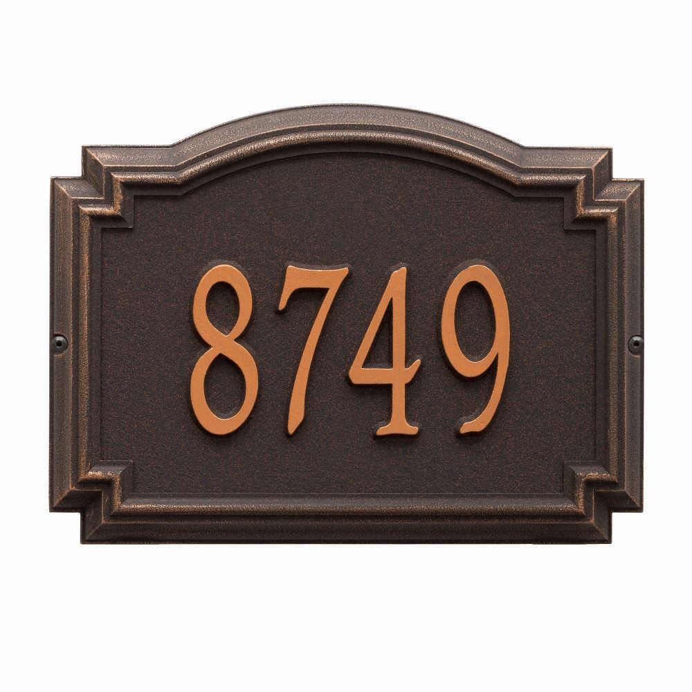 Whitehall Williamsburg Standard Wall Address Plaque - One Line