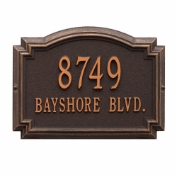 Whitehall Williamsburg Standard Wall Address Plaque - Two Line