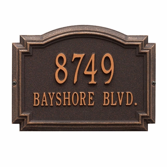 Whitehall Williamsburg Standard Wall Address Plaque - Two Line