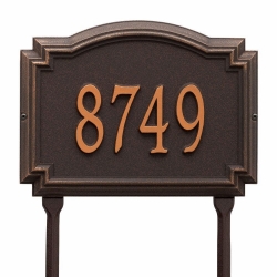 Whitehall Williamsburg Standard Lawn Address Plaque - One Line