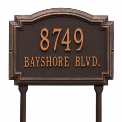 Whitehall Williamsburg Standard Lawn Address Plaque - Two Line
