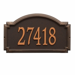 Whitehall Williamsburg Estate Wall Address Plaque - One Line