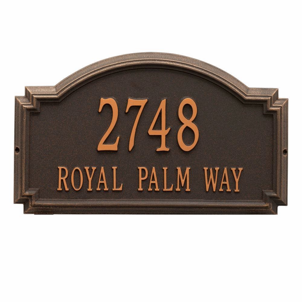 Whitehall Williamsburg Estate Wall Address Plaque - Two Line