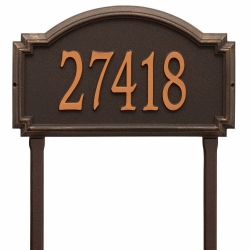 Whitehall Williamsburg Estate Lawn Address Plaque - One Line